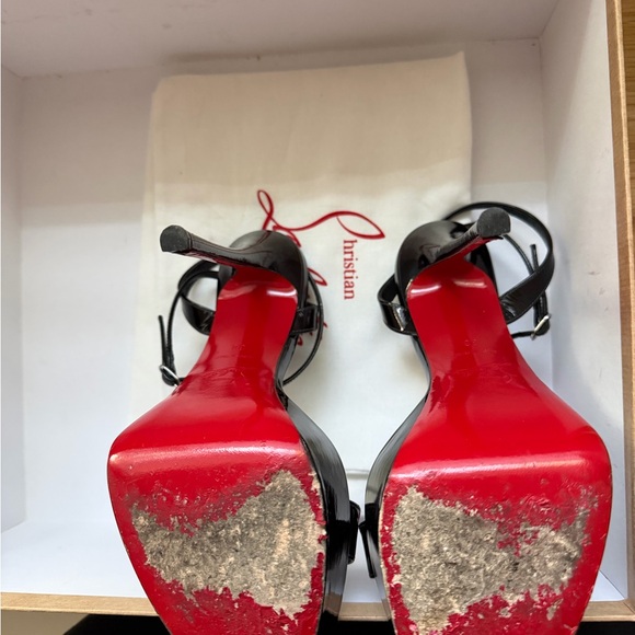 Christian Louboutin Black Patent Leather Heels - Picture 2 of 7